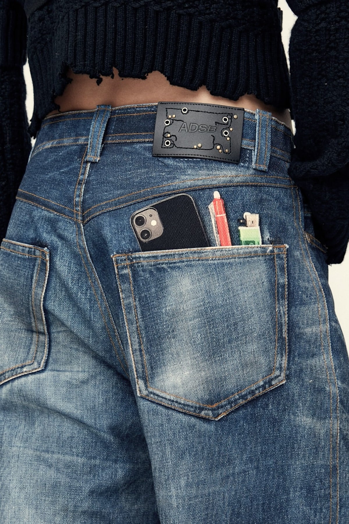 Andersson Bell Trompe L'Oeil Printed Denim Pants