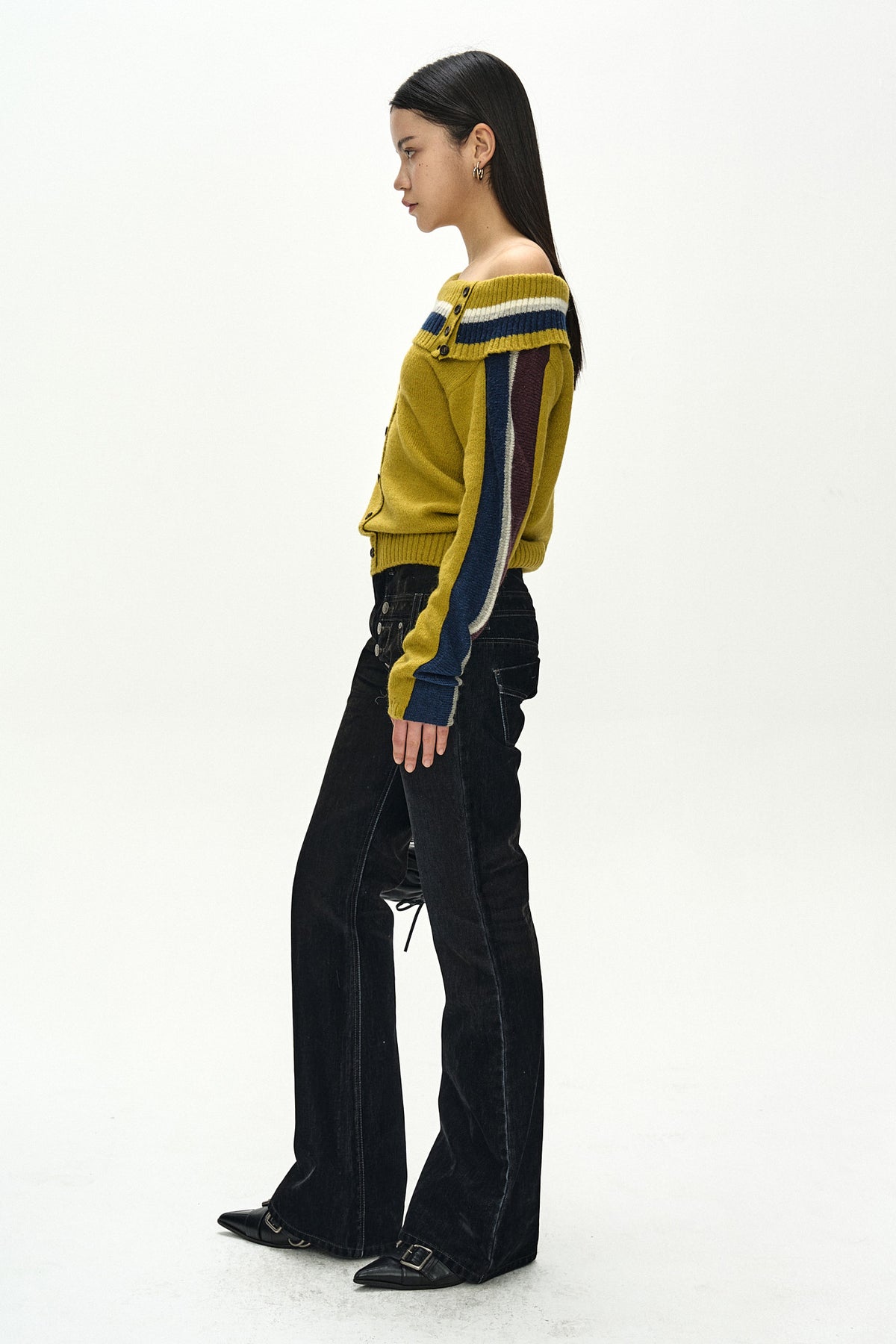 Andersson Bell Draped Shawl Knit Top