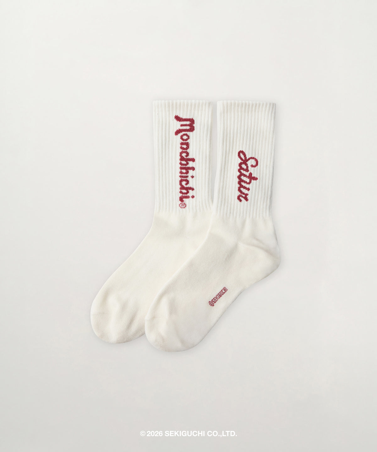 Satur X Monchhichi Lettering Socks - Cream