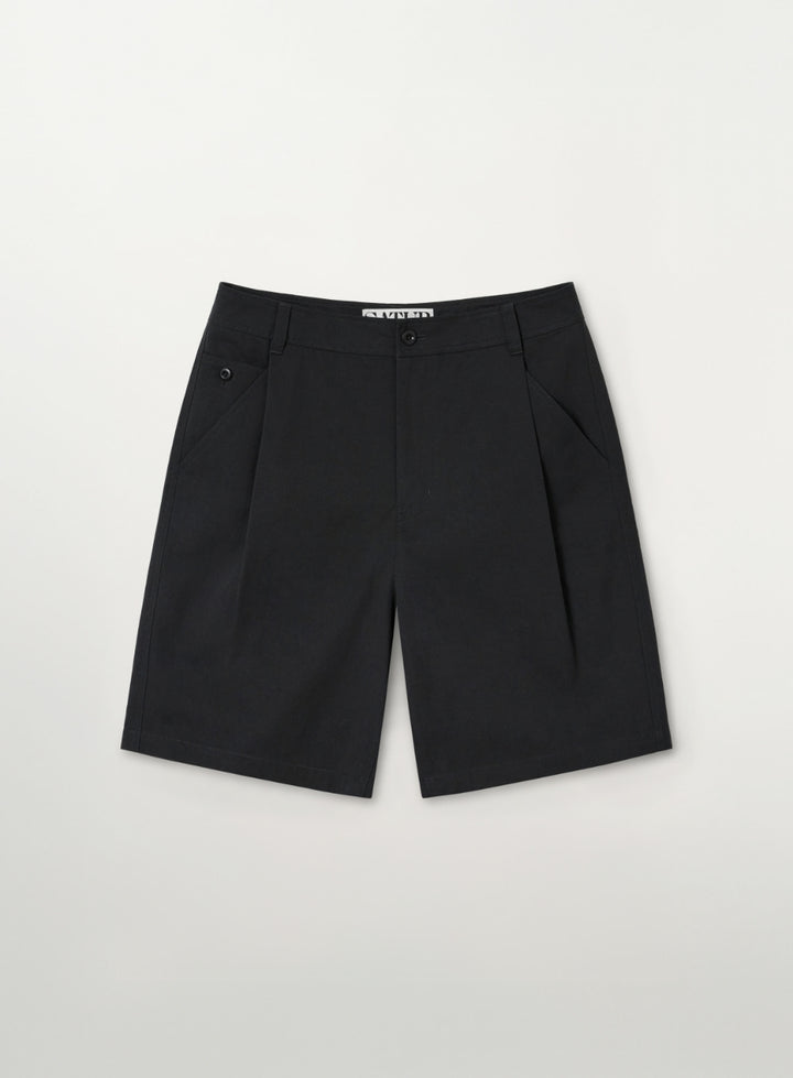 Satur Pocket Cotton Chino Shorts - Black
