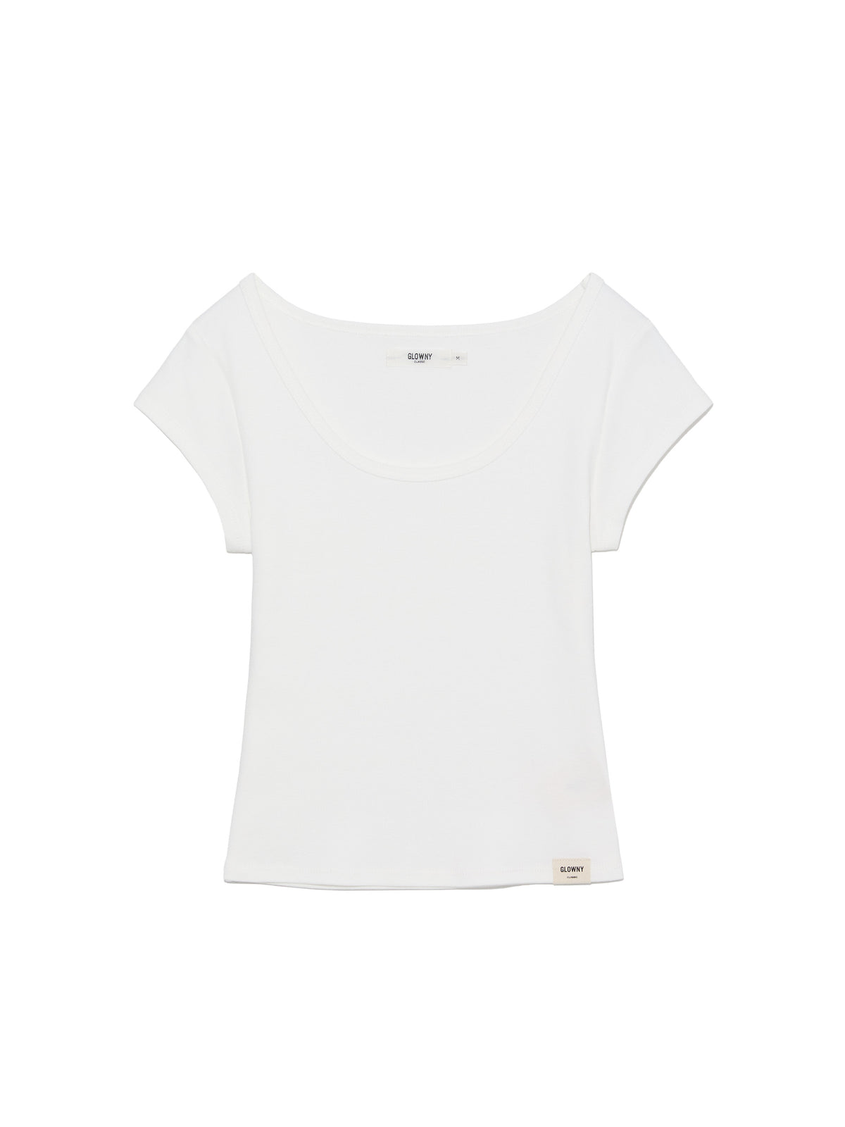 GLOWNY G Deep Scoop Tee (White)