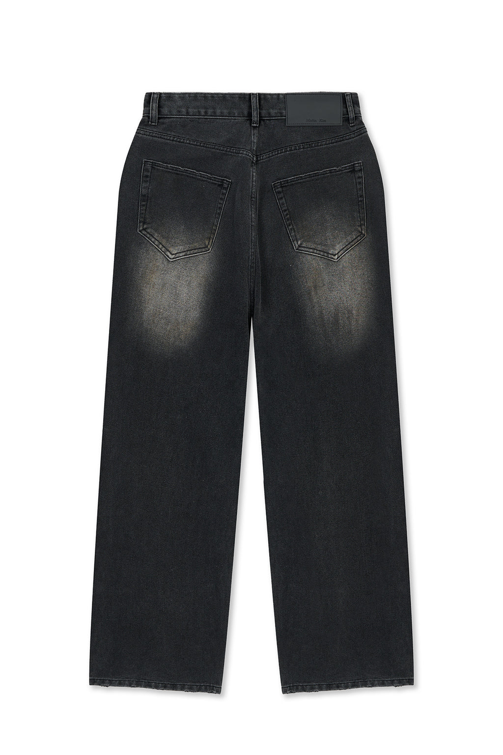 Matinkim Vintage Dirty Washed Denim Pants IN Black