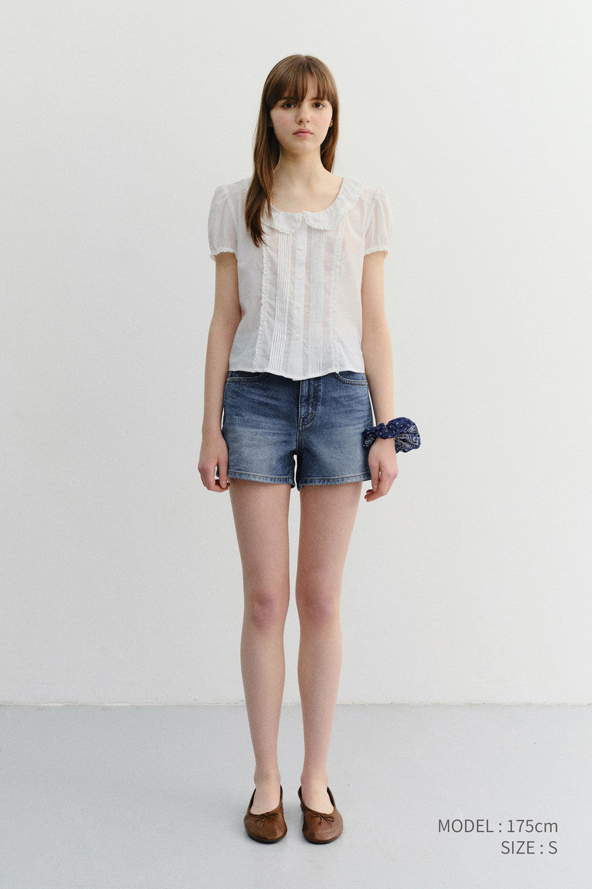 Dunst Mini Denim Shorts Classic Blue