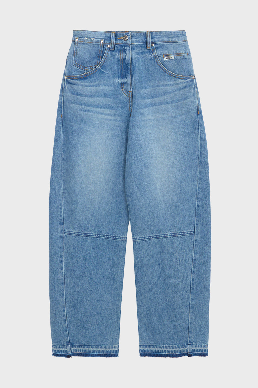 [matinkim] Twisted Seam Denim Pants IN Blue