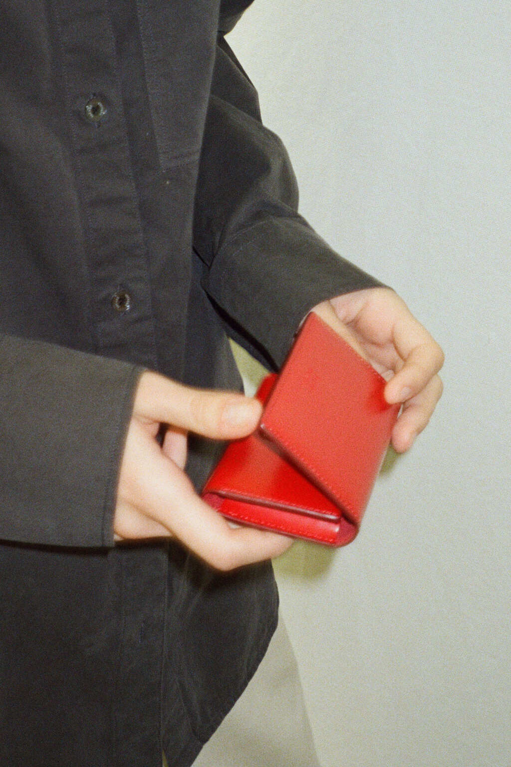 Facade Pattern Classic Card Wallet red
