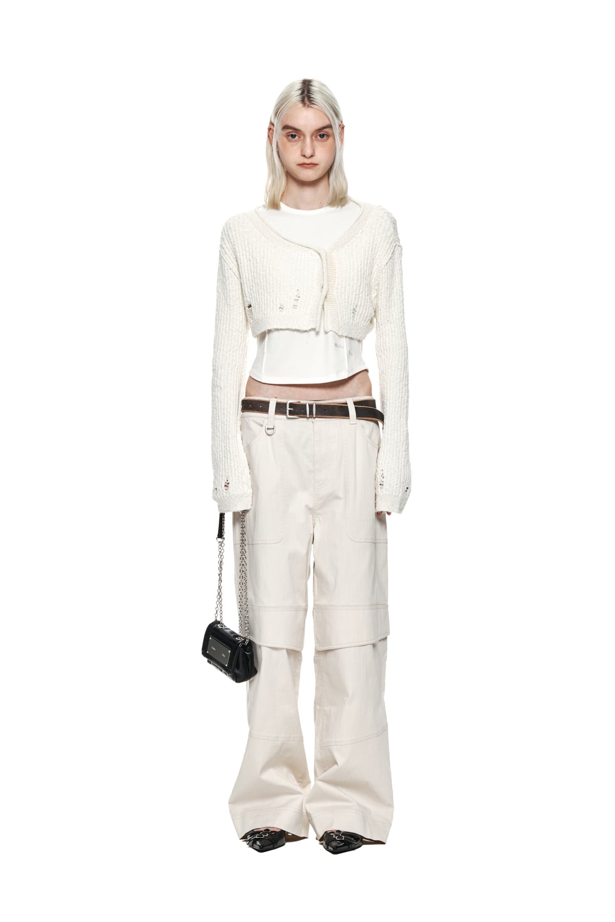 Matinkim Knee Big Pocket Cotton Pants IN Ivory