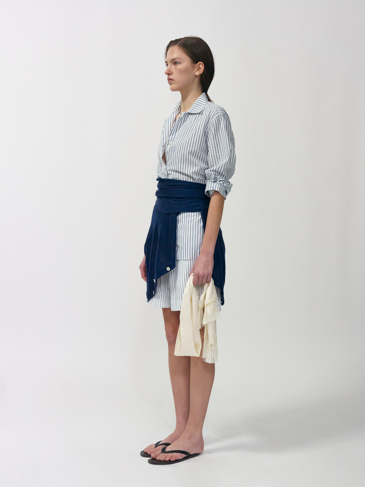 Nothing Written Mago stripe shirt (Navy stripe)