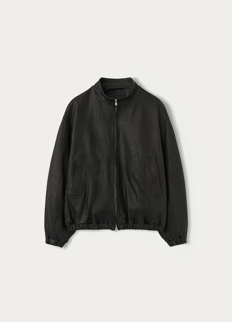 Nothing Written Racer leather blouson (Black)