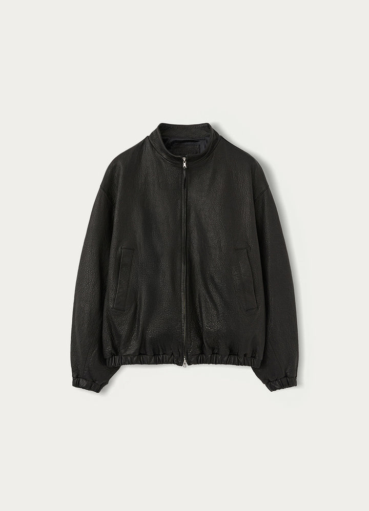Nothing Written Racer leather blouson (Black)