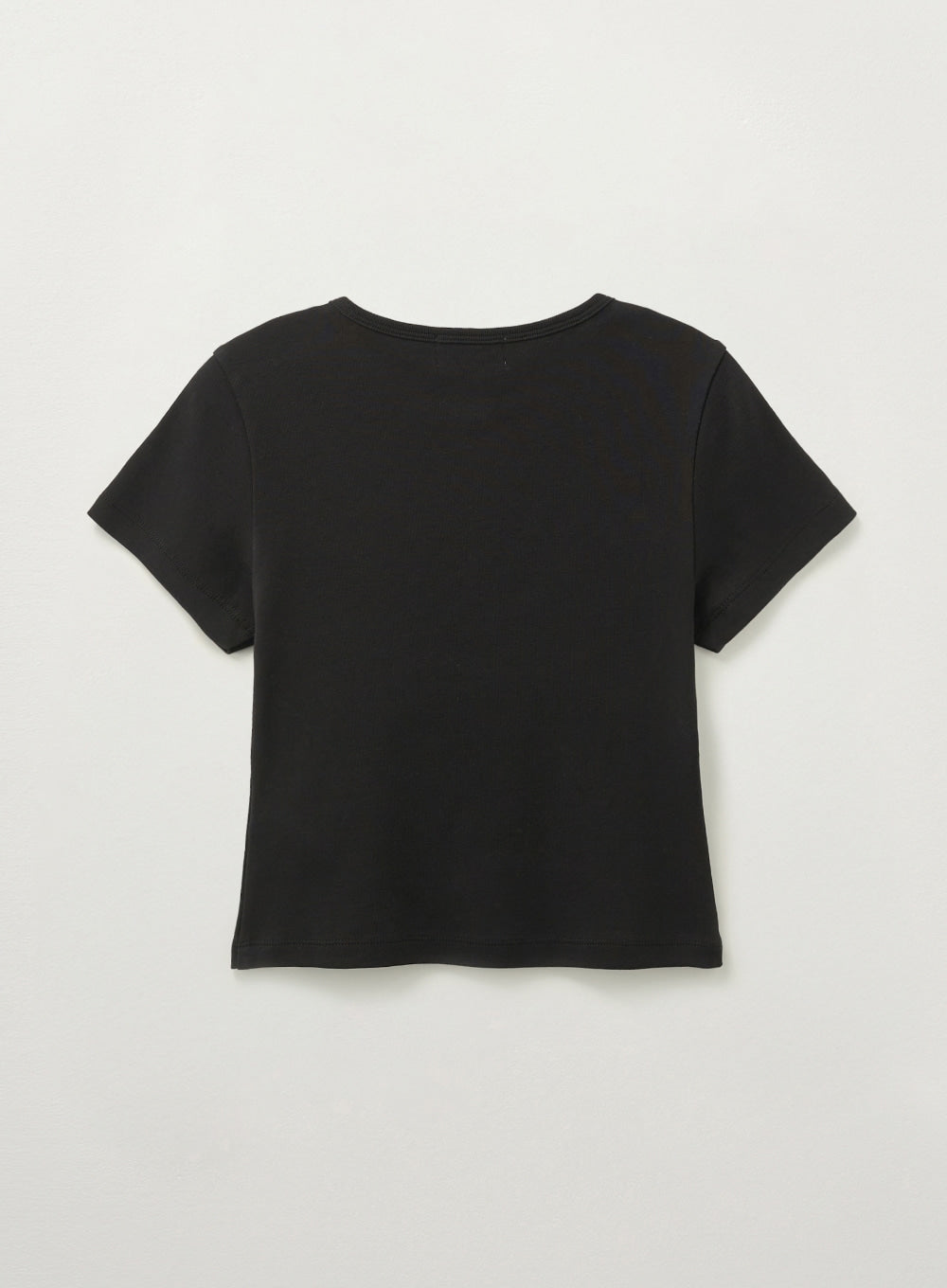 [satur] (W) Citron Crop Slim Fit T-Shirt - Black
