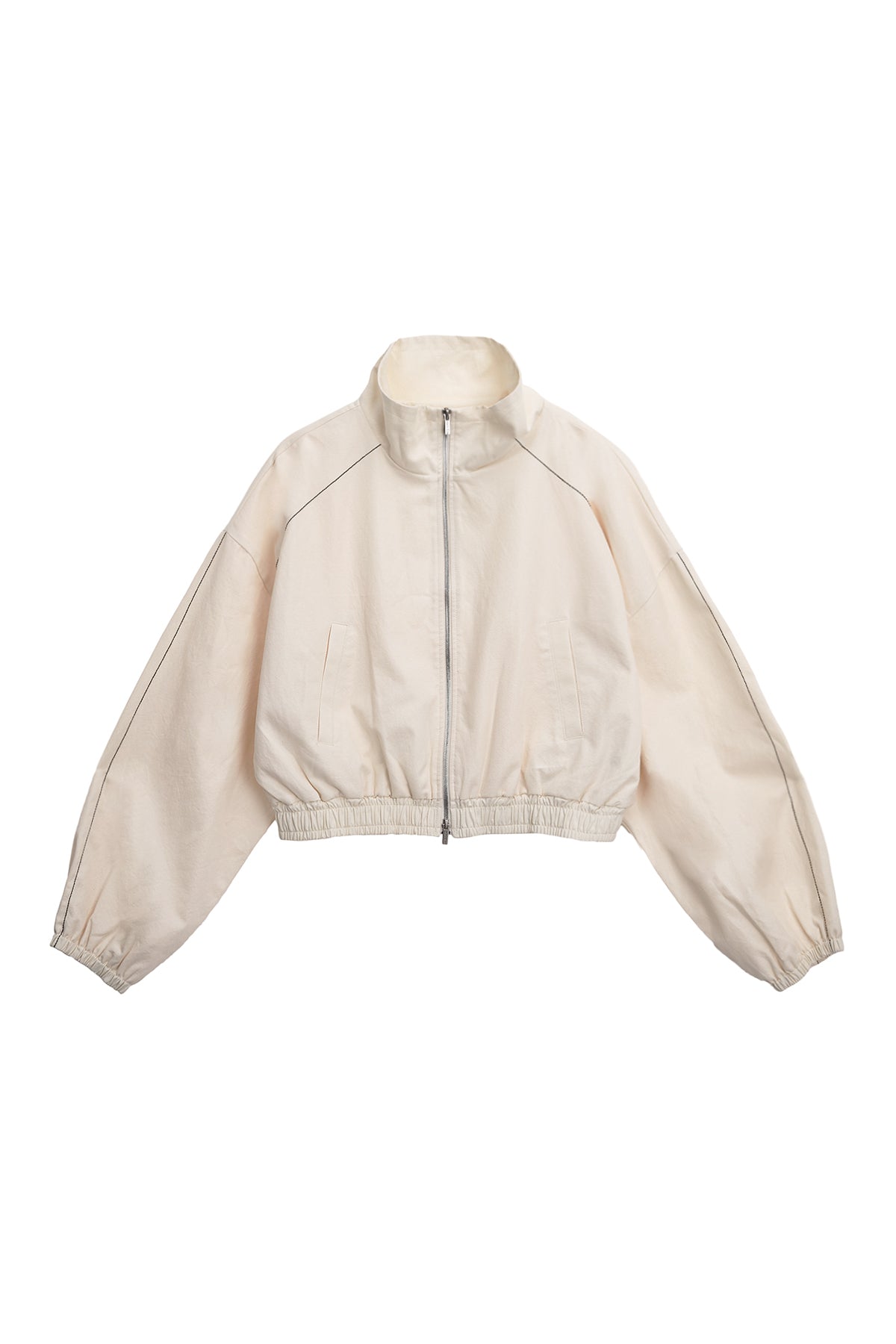 [matinkim] MATIN ROUGH COATING CROP BOMBER IN CREAM