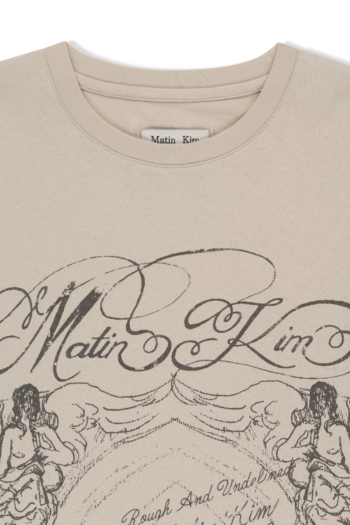 Matinkim Graffiti Artwork Layered Top IN Beige