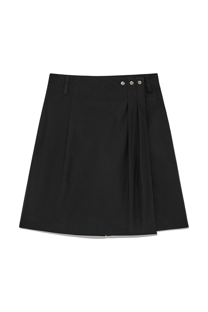 Matinkim Bermuda Wrap Skirt Pants IN Black