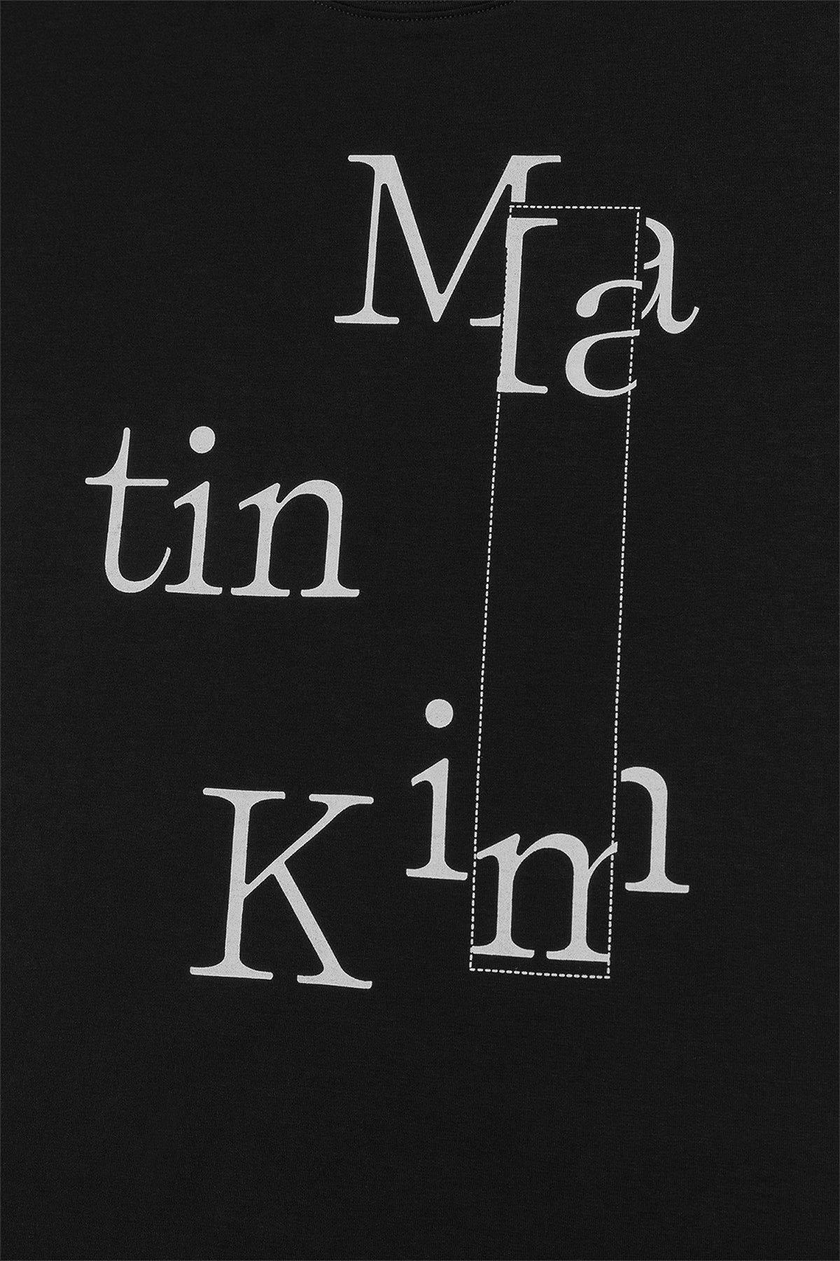 [matinkim] PATCHWORK GRAPHIC PRINTING LOGO TOP IN BLACK