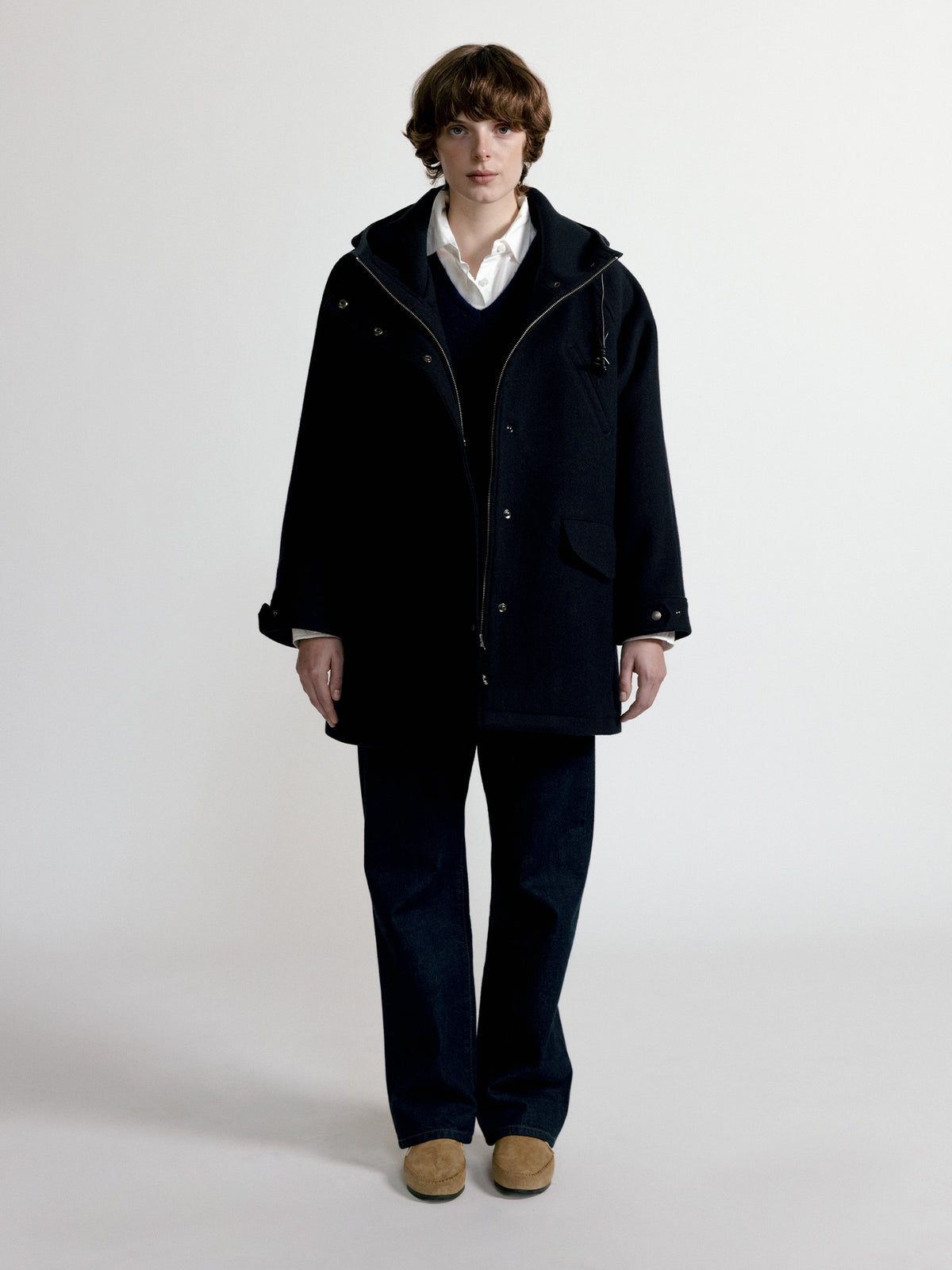 Nothing Written Hanson hoodie parka (Dark navy)