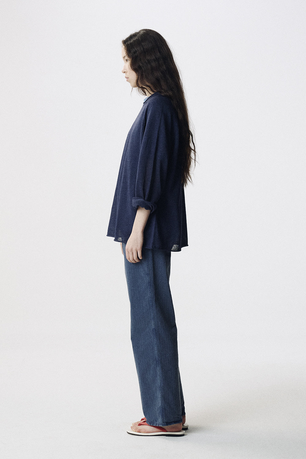 Nothing Written Jeanne cotton pants (Faded navy)