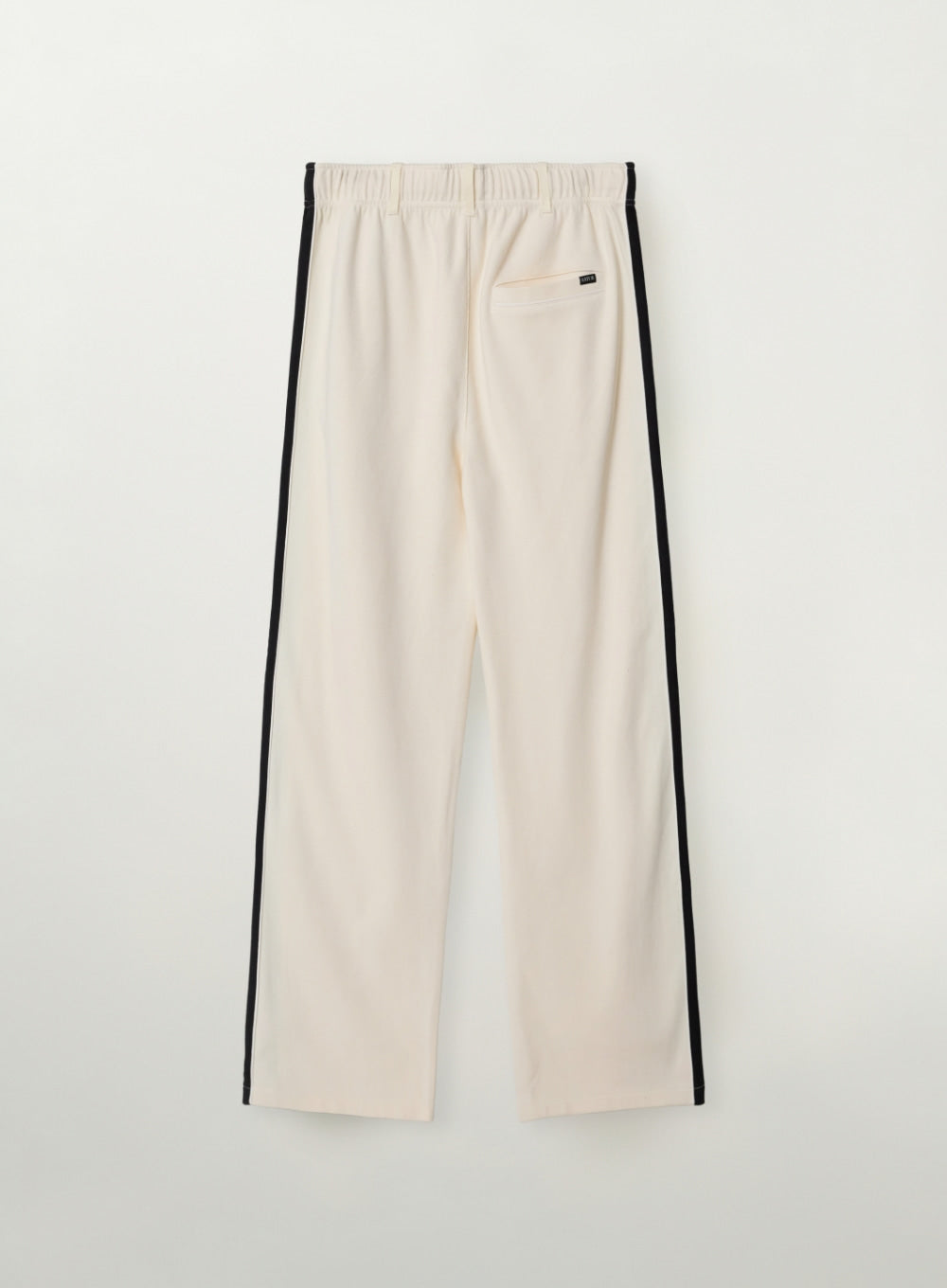 [satur] (W) Lawton Lining Track Pants - Cream Black