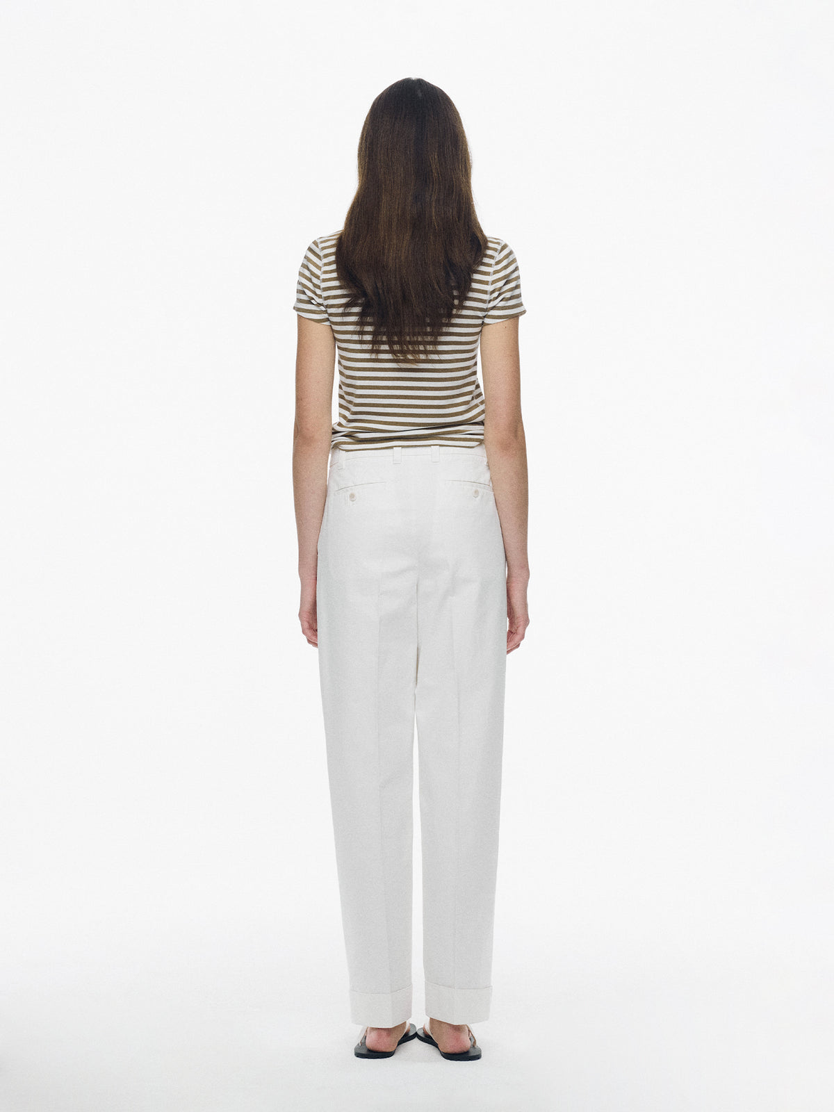 Nothing Written Frame cuff trousers (White)