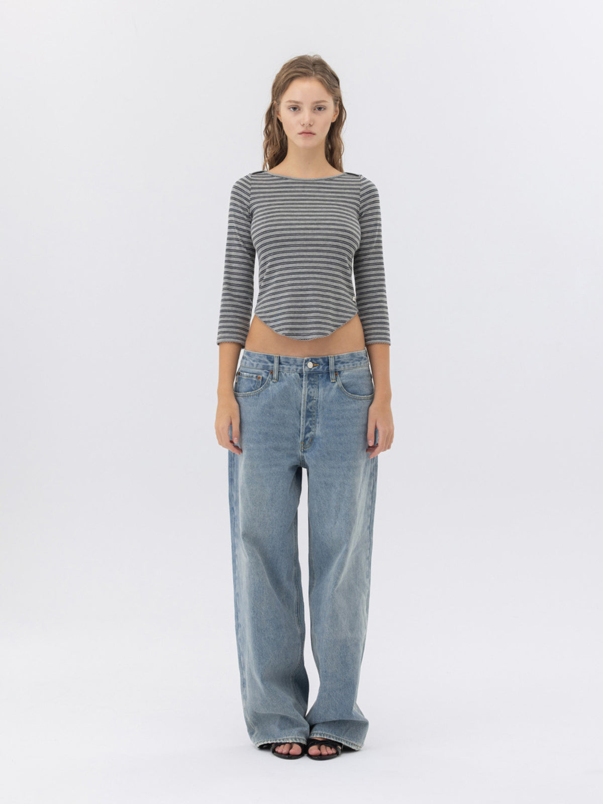 GLOWNY The Bella Baggy Jeans (Light Blue)