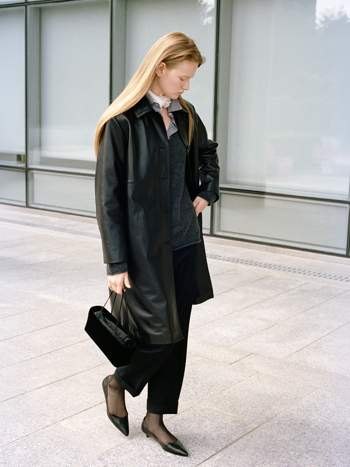 Nothing Written Demi single leather coat (Black)