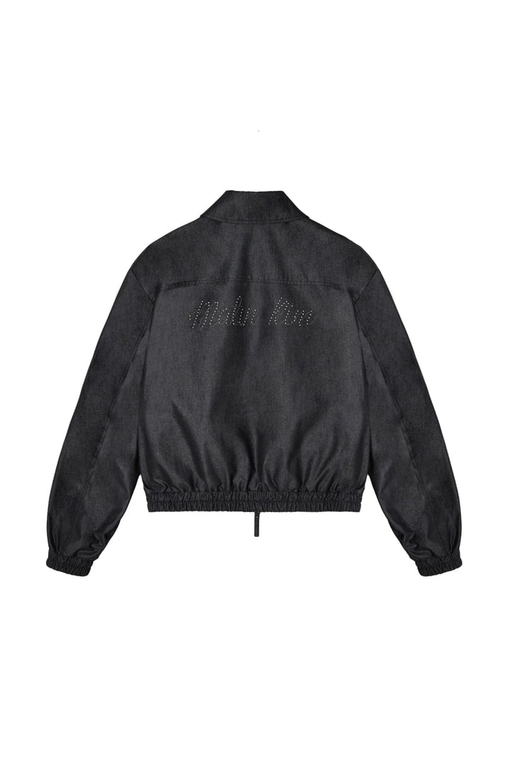 Matinkim Western Detail Denim Like Blouson IN Black