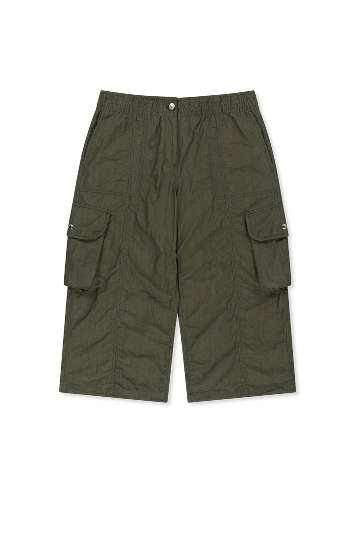Matinkim Crinkle Capri Pants IN Khaki