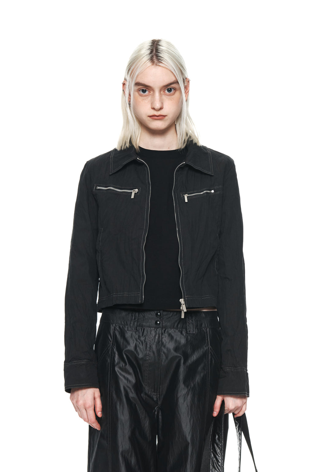 Matinkim Crinkle Crop Jumper IN Charcoal