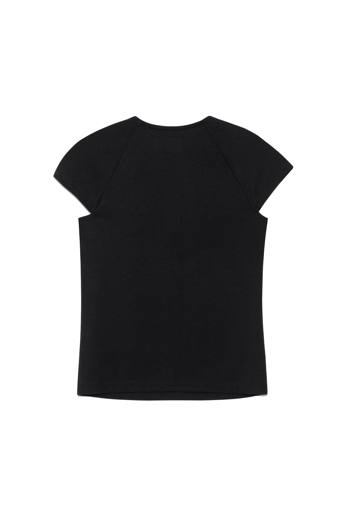 [matinkim] UNBALANCE TIED SHIRRING TOP IN BLACK