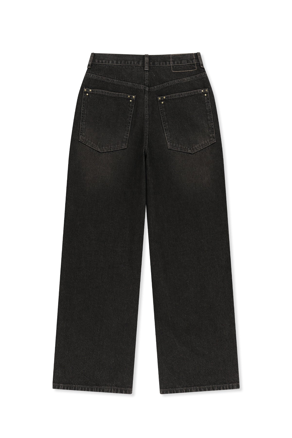 Matinkim Washed Rib Denim Pants IN Dark Grey