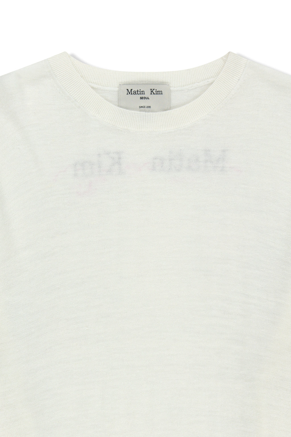 Matinkim Sleeve Print Knit Pullover IN Ivory