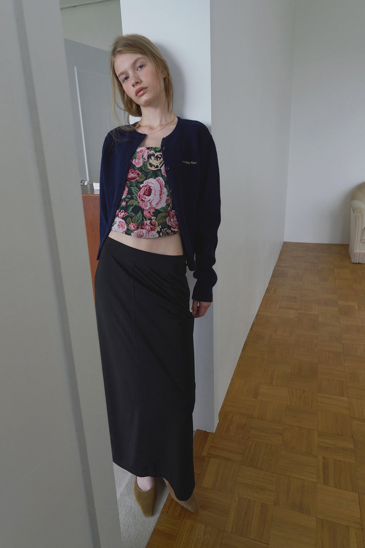Overdueflair Overdue Wool Cardigan Navy