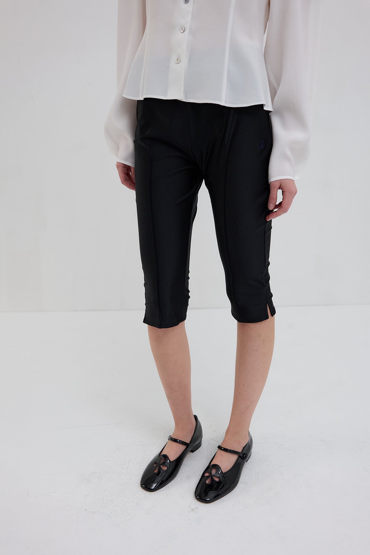 Overdueflair Banding Biker Shorts Black