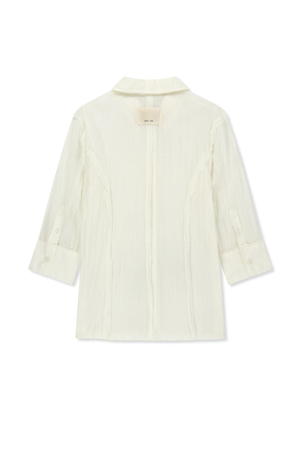 Matinkim Raw Edge Crinkle Blouse IN Cream