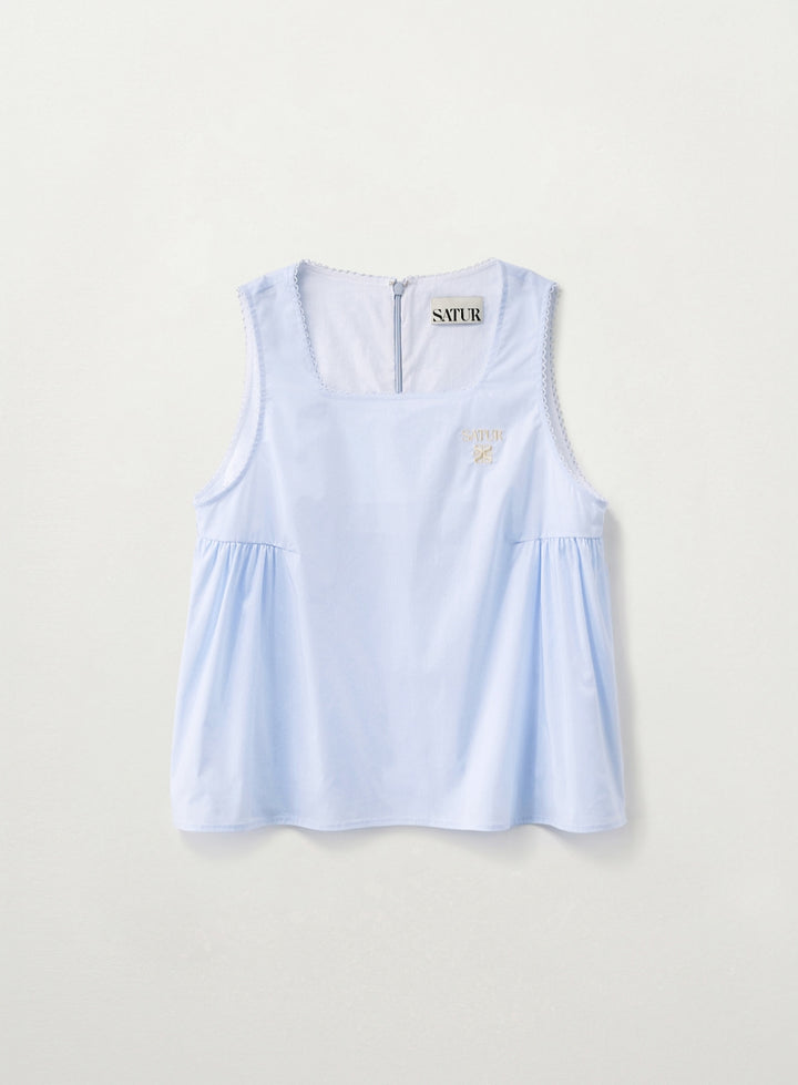 Satur (W) Flare Sleeveless Blouse - Sky Blue