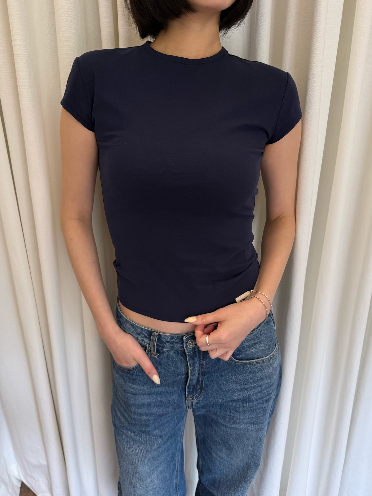 GLOWNY G Slim Tee (Navy)