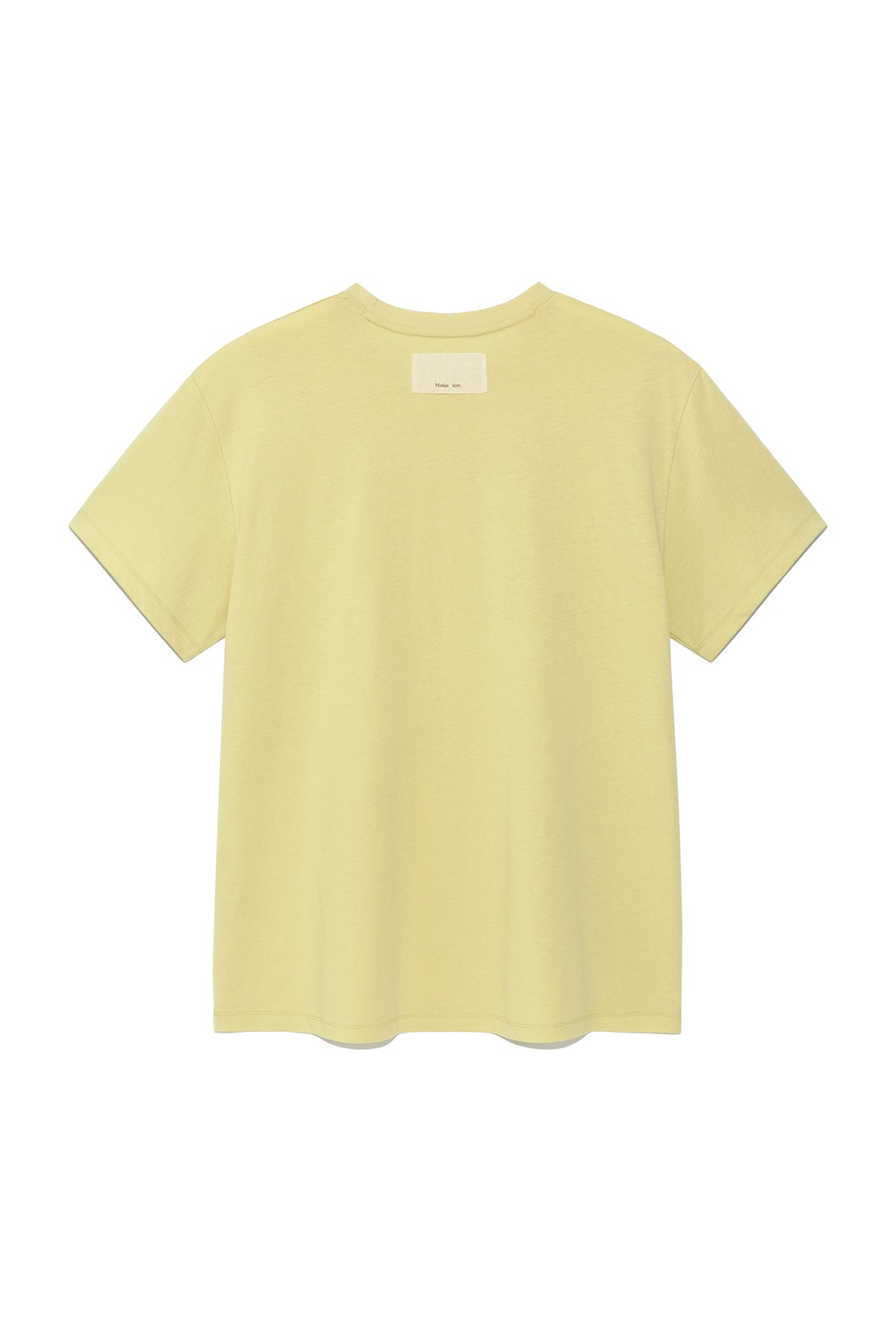 [matinkim] SWEAT PRINTING LOGO TOP FOR MEN IN LIGHT YELLOW