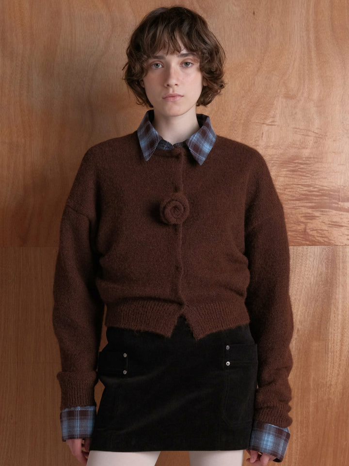 Raive Rose Corsage Knit Cardigan