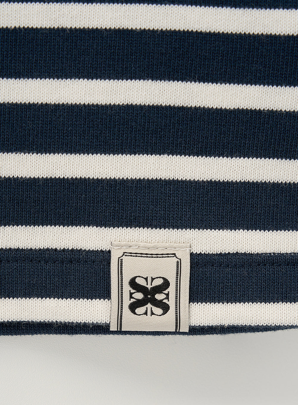 [satur] (W) Bon Voyage Border Long Sleeve - Navy