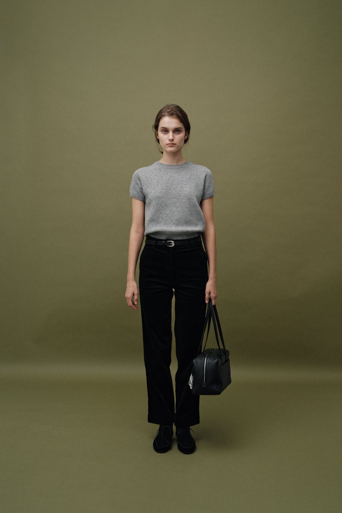 Nothing Written Puno short sleeve knit (Gray)