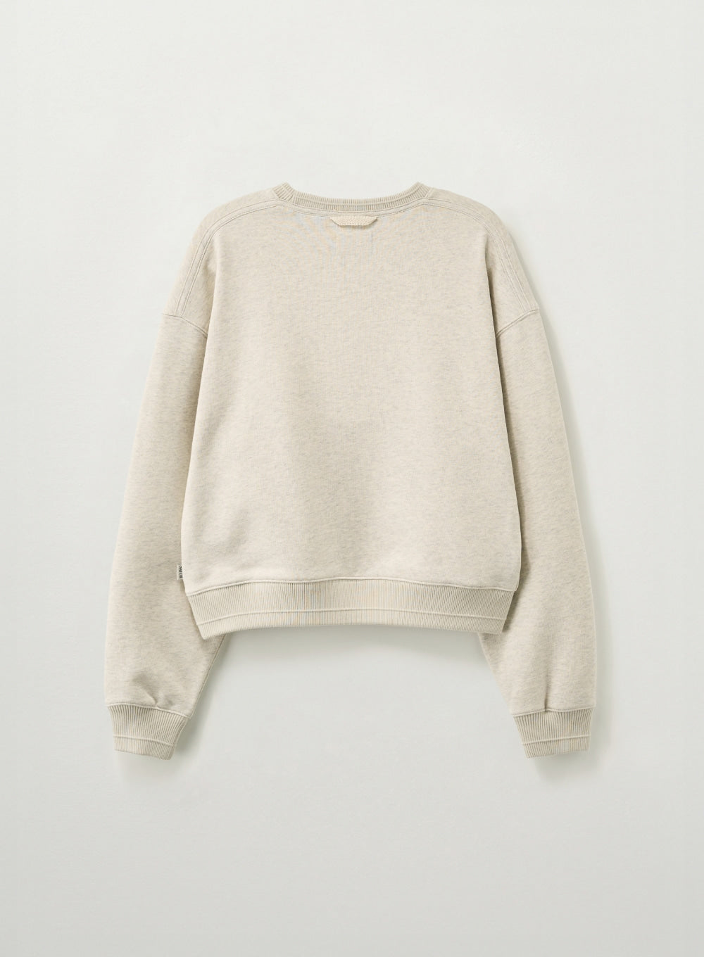 [satur] (W) Loren Small Logo Basic Crop Sweatshirt - Oatmeal