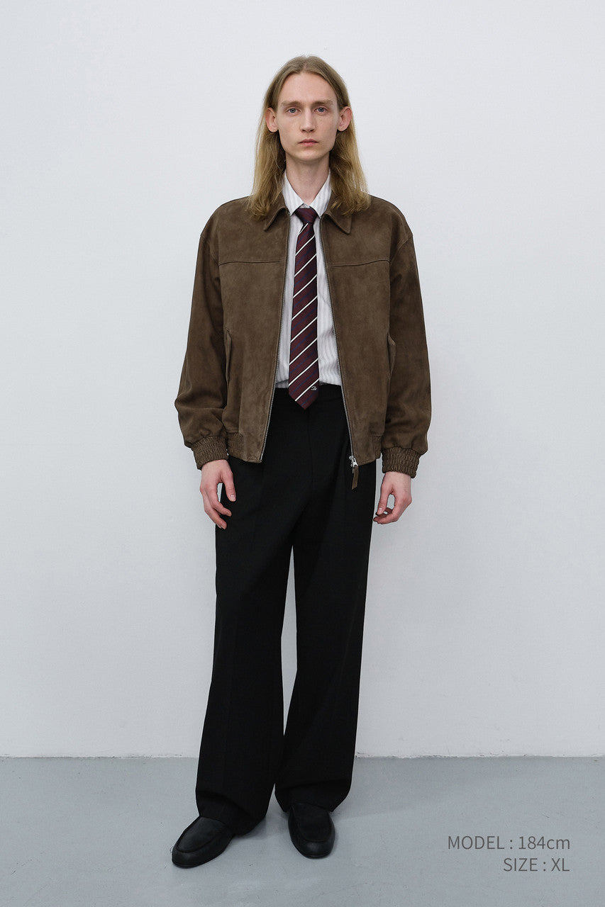 Dunst Unisex Refined Suede Blouson Taupe Suede