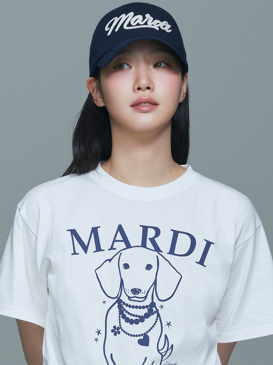 CAP MARDI VINTAGE LOGO_NAVY CREAM