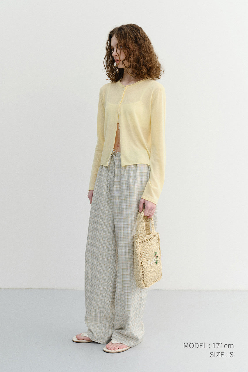 Dunst Unisex Checked Pajama Slacks Olive Check