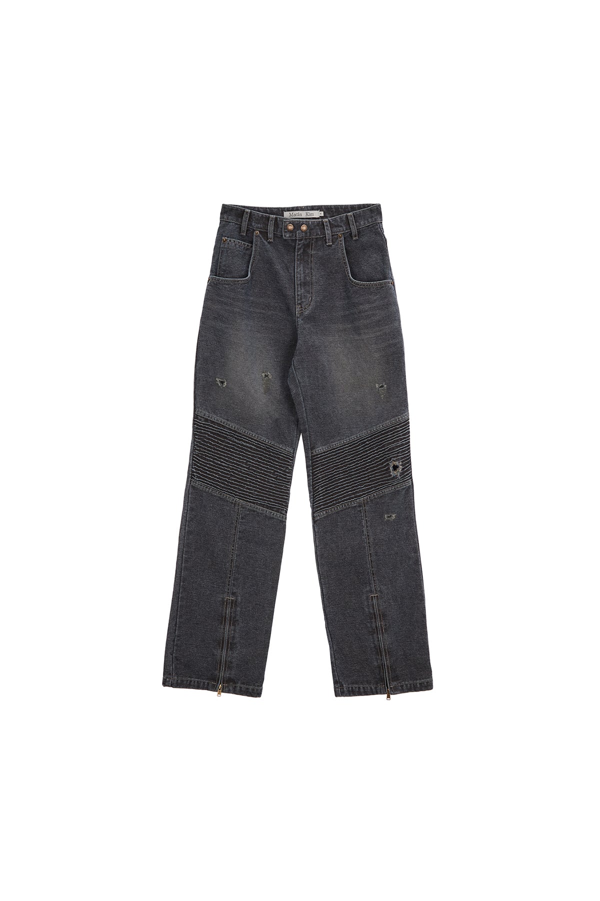 [matinkim] VINTAGE BIKER DENIM PANTS IN BLUE