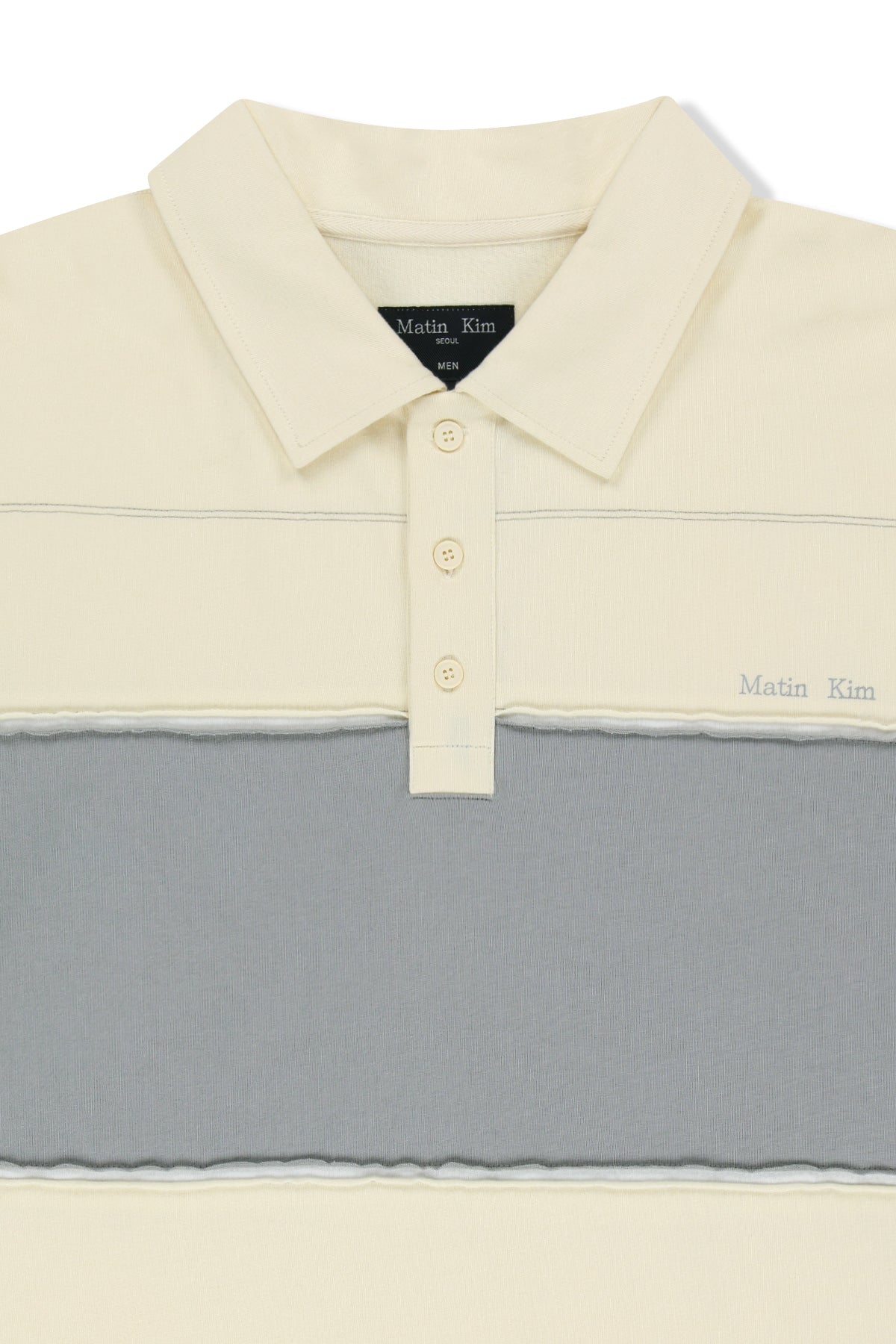 Matinkim Cut Out Block Collar Top For Men IN Ivory