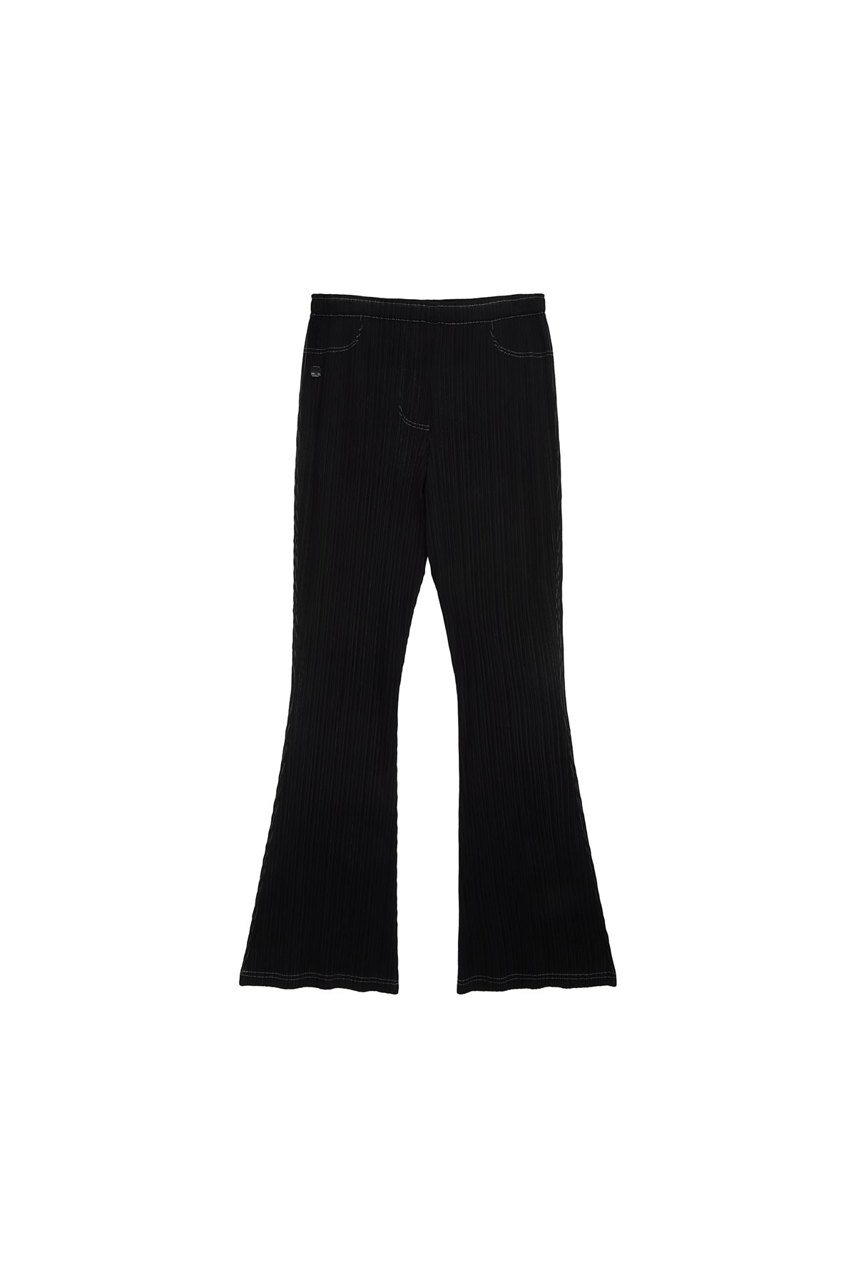 Matinkim Pleats Stitch Layered Pants IN Black