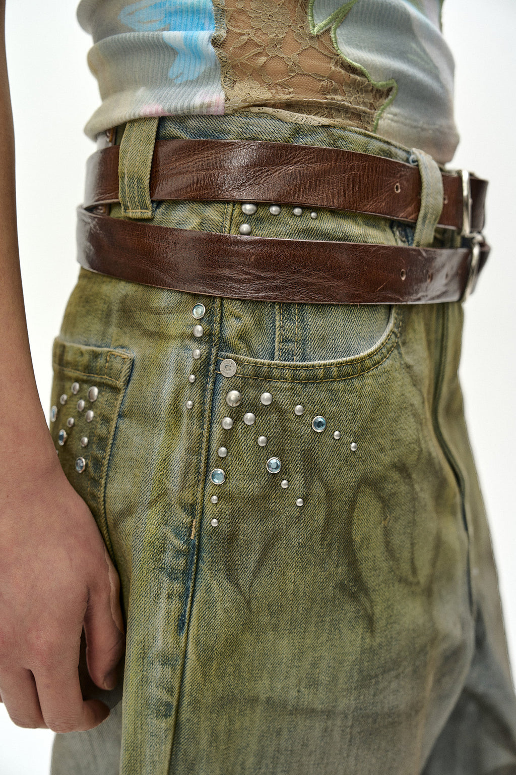 Andersson Bell Botanical-Print Jeans
