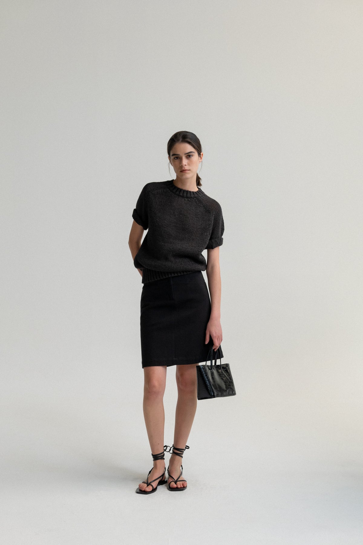 Nothing Written Ain croco tote bag (Black)