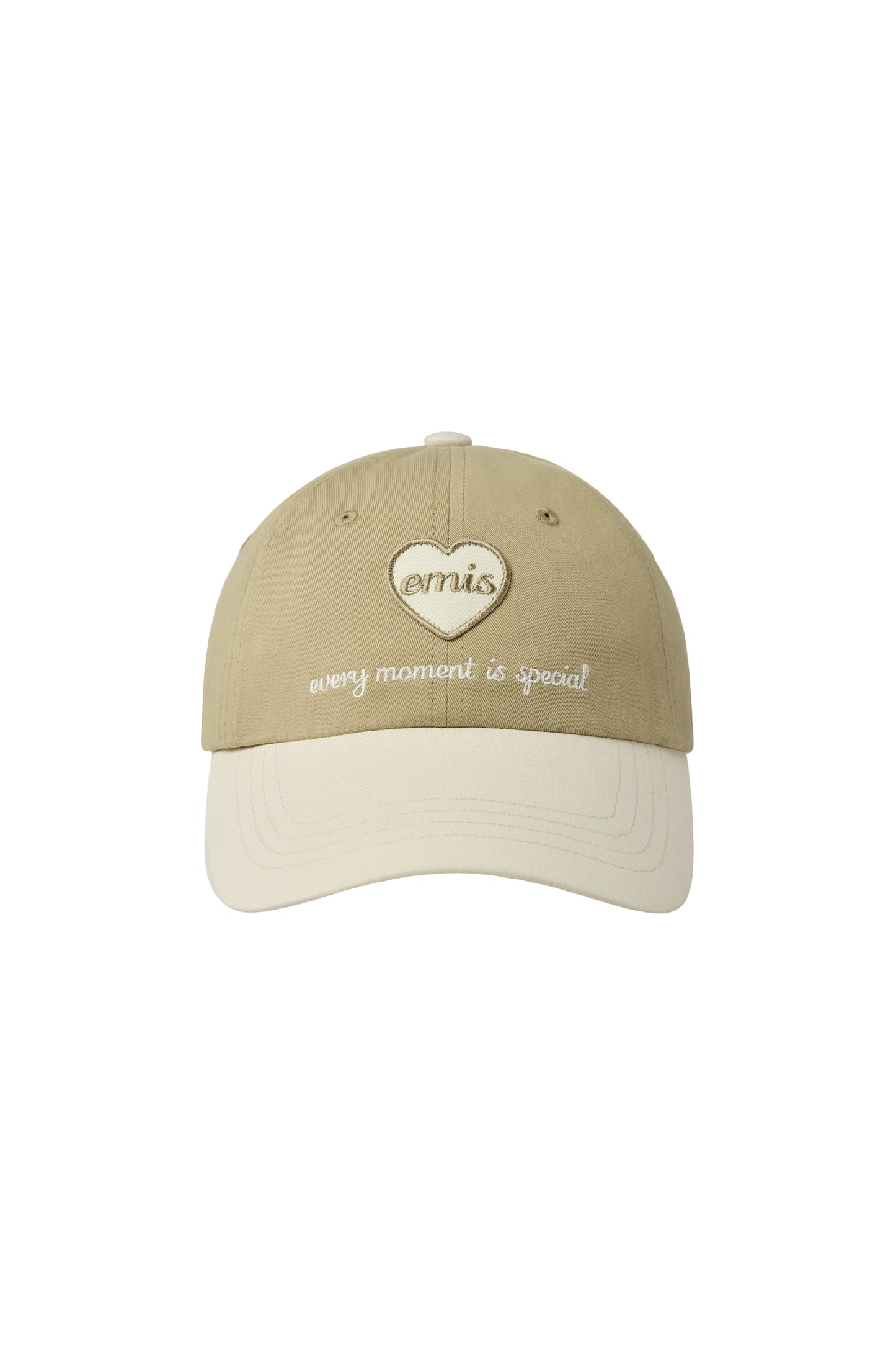 HEART WAPPEN TONE ON TONE BALL CAP-BEIGE