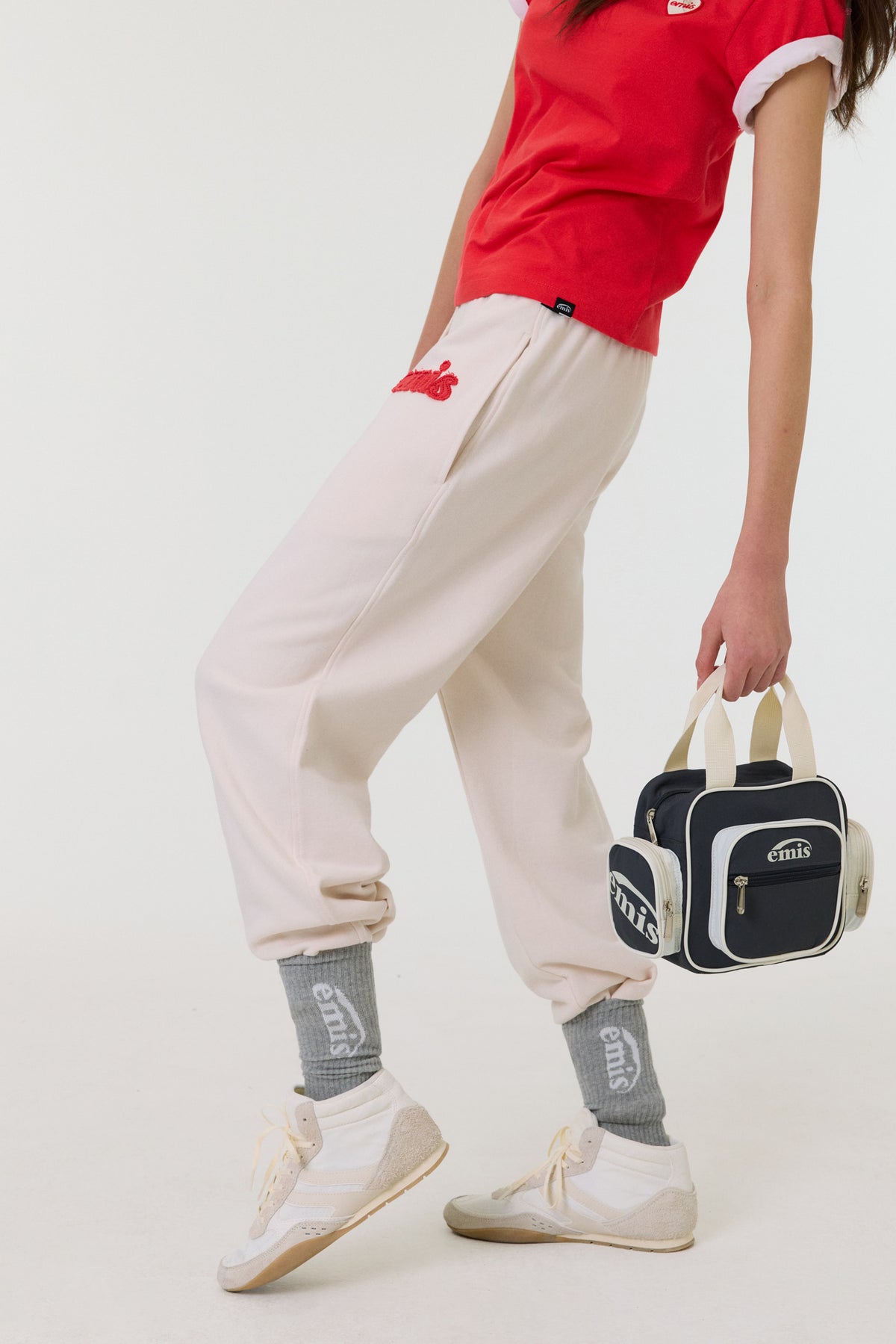 Emis New Logo Jacquard Socks-Gray